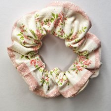 Scrunchie Gumka do Włosów Romantyczne Kwiaty