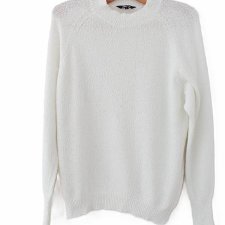 Śmietankowy półgolf vintage ZAVANNA sweter bawełniany