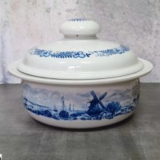 Naczynie do zapiekania ceramiczny wiatrak holenderski wzór