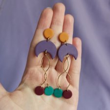 Kolczyki z gliny polimerowej księżyce