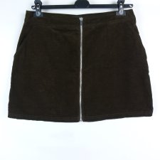 New Look spódnica sztruks zip brąz 14 / 42