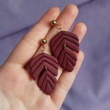 Kolczyki z gliny polimerowej piórka