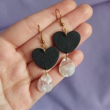 Kolczyki z gliny polimerowej serca