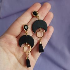 Kolczyki z gliny polimerowej księżyce