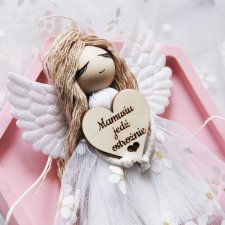 Aniołek dla mamy - zawieszka do samochodu na szczęście