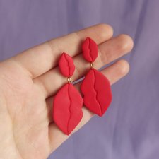 Kolczyki z gliny polimerowej usta