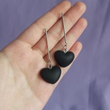 Kolczyki z gliny polimerowej serca 3D