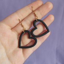 Kolczyki z gliny polimerowej ramki serca