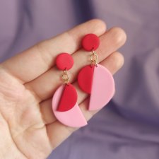 Kolczyki z gliny polimerowej półkola