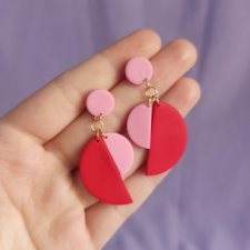 Kolczyki z gliny polimerowej półkola