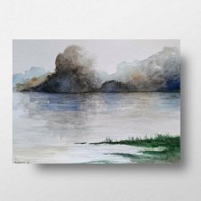 Pejzaż - obraz akwarela