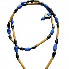 Wyjątkowy naszyjnik kobaltowy  półksiężyc