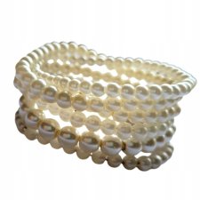 Bransoletki perłowe perełkI na gumce 6 sztuk