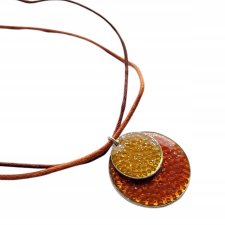 Wisior choker boho Levyr  naszyjnik podwójny sznurek