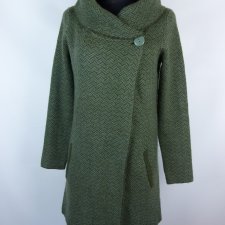 Jones & Co. dłuższy rozpinany sweter z wełną / S