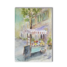 Akwarela ręcznie malowana oryginalna "Włochy"