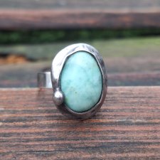 Chryzopraz - pierścionek regulowany