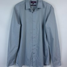 Next elegancka szara koszula bawełna 17" / 43 cm - XL