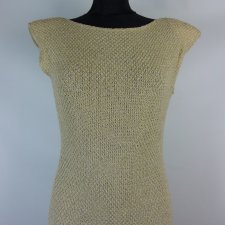 Alter sukienka mini sweterkowa ze złotą nicią S/M