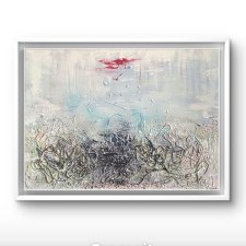 Struktury - Przesilenie (Structures – Solstice 50x70) - oryginalny obraz strukturalny na płótnie, abstrakcja, textured painting,abstract canvas wall a