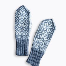 Ciepłe wełniane rękawiczki z jednym palcem norweskie wzory wełna handmade rękawice męskie