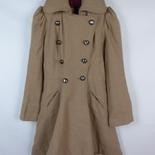 NEXT wełniany kloszowany beżowy płaszcz / 8 - S