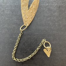 Broszka serce młotkowana