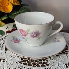 Filiżanka Seltmann Weiden Bavaria vintage porcelana kwiatowa