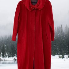 Modena Poznań Polska Czerwony płaszcz MIDI kapsułkowy Model kolekcjonerski Prototyp Vintage  - rozmiar 44-48