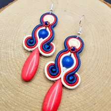 Kolorowe kolczyki sutasz z howlitem 5