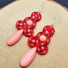 Kolorowe kolczyki sutasz z howlitem 10