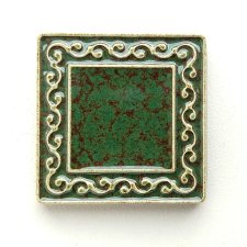 Kafel VIVACE zielono-brązowy, 6cm x 6cm, kafle, kafelki