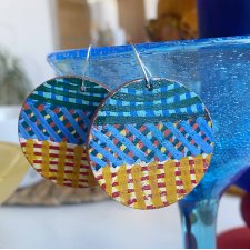 Kolczyki etno-graficzne 01