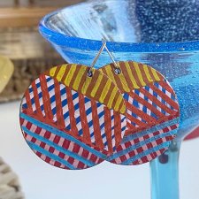 Kolczyki etno-graficzne 03