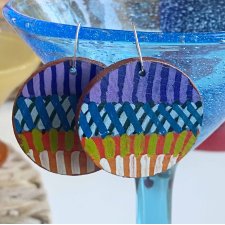 Kolczyki etno-graficzne 04