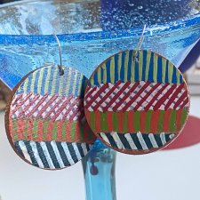 Kolczyki etno-graficzne 05