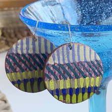 Kolczyki etno-graficzne 06