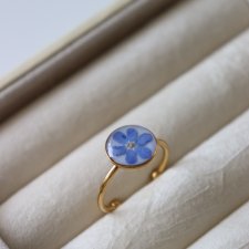 Sekret Niezapominajki – pierścionek z prawdziwym kwiatem