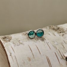 Turkusowa Głębia – Kolczyki Sztyfty