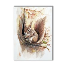 Obraz ręcznie malowany "Wiewiórka" +rama
