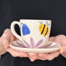 Filiżanka z talerzykiem - Łąka