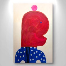 Różowa kula. Obraz na płótnie.