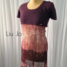 Liu Jo tunika damska bordowa moher S M y2k