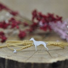 Whippet / Chart angielski - bransoletka z psem, srebro 925