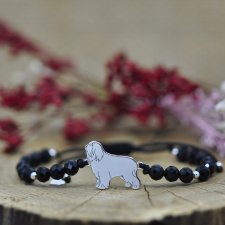 Polski Owczarek Nizinny / PON - bransoletka z psem, srebro 925