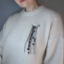 Broszka Stalowy wodospad