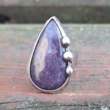 Lepidolit - pierścionek regulowany