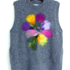 klasyczna grafitowa kamizelka z wełną S