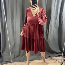 Kaffe welurowa sukienka