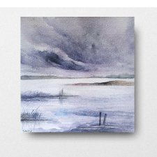 Pejzaż - obraz  akwarela